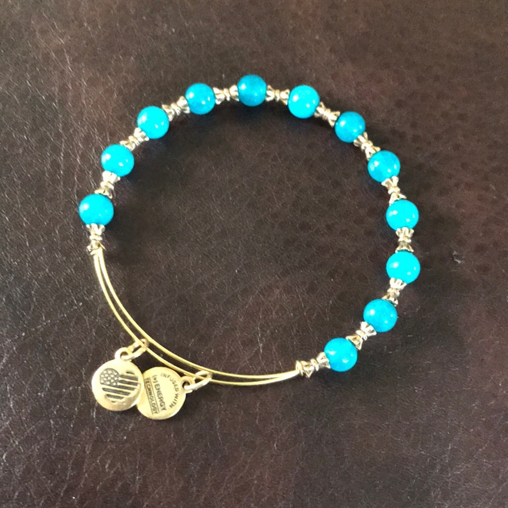 Alex and Ani turquoise beaded bracelet